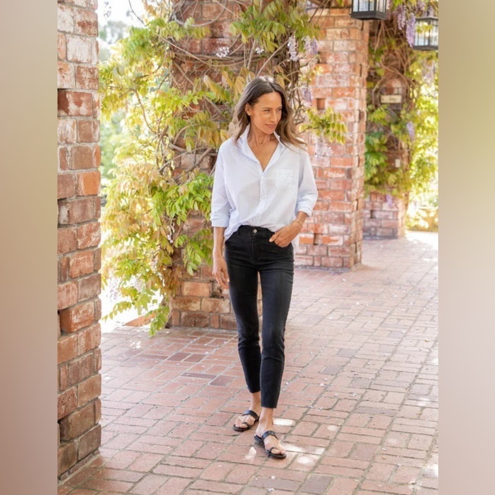 Frank & Eileen Sligo Jeans 27 4 Black Wash Stretch Skinny Mid Rise Witchy Grunge